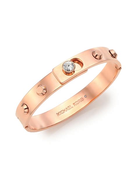 michael kors rose gold diamond bangle|michael kors adjustable bracelet.